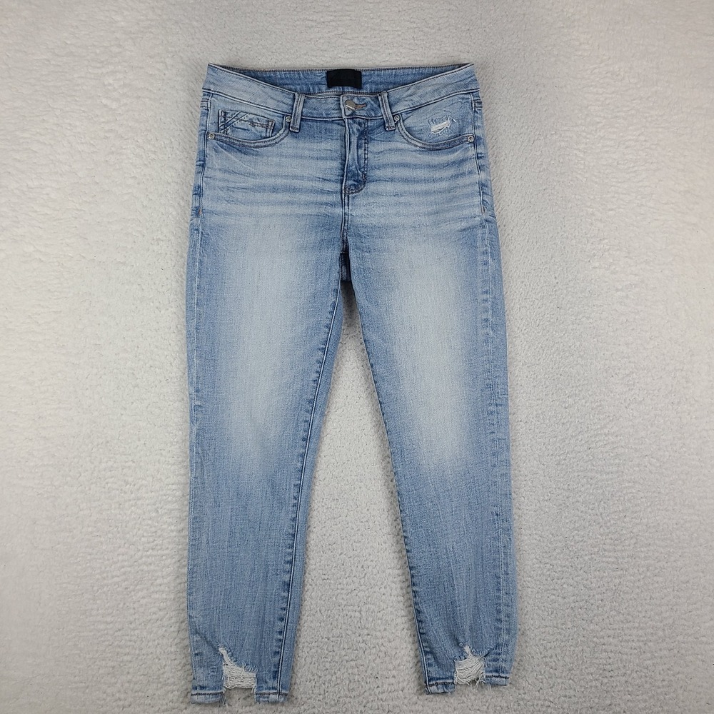 Buckle Black Jeans Womens 28 Blue Ankle Skinny Fit No. 53 Light Wash Denim
